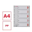 Regiszter, műanyag, A4, 1-5, ESSELTE, szürke