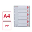 Regiszter, műanyag, A4, 1-6, ESSELTE, szürke