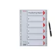 Regiszter, műanyag, A4, 1-6, ESSELTE, szürke