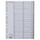 Regiszter, műanyag, A4, 1-54, ESSELTE, szürke