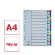 Regiszter, laminált karton, A4, 12 részes, ESSELTE "Mylar" 1 db