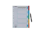 Regiszter, karton, A4, 5 részes, írható előlappal, ESSELTE "Standard", színes