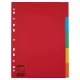 Regiszter, karton, A4, 5 részes, ESSELTE "Economy", színes