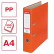 Iratrendező, 75 mm, A4, PP/karton, élvédő sínnel, ESSELTE "Economy", narancssárga 1 db