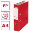 Iratrendező, 75 mm, A4, PP/karton, élvédő sínnel, ESSELTE "Economy", piros 1 db