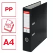 Iratrendező, 75 mm, A4, PP/karton, élvédő sínnel, ESSELTE "Economy", fekete 1 db