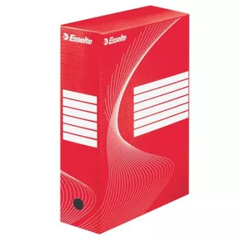   Archiválódoboz, A4, 100 mm, karton, ESSELTE "Boxycolor", piros 1 db