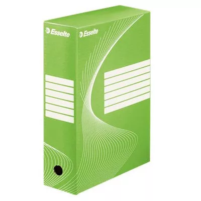 Archiválódoboz, A4, 100 mm, karton, ESSELTE "Boxycolor", zöld 1 db