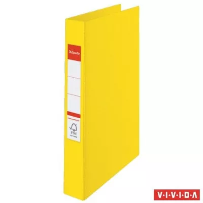 Gyűrűs könyv, 4 gyűrű, 42 mm, A4, PP, ESSELTE "Standard", Vivida sárga 1 db