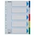 Regiszter, műanyag, A4, 5 részes, ESSELTE