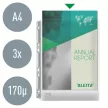 Katalógustartó genotherm, lefűzhető, A4, 170 mikron, narancsos felület, 20 mm, LEITZ "Jumbo Extra"