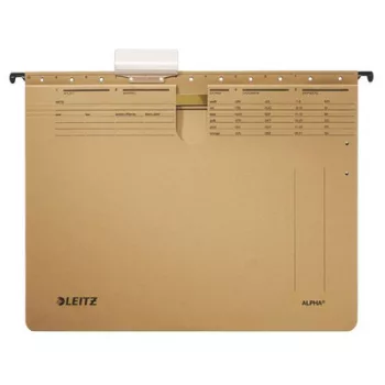   Függőmappa, gyorsfűzős, karton, A4, LEITZ "Alpha", natúr 25 db