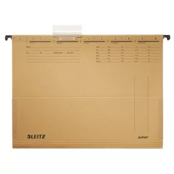   Függőmappa, oldalvédelemmel, karton, A4, LEITZ "Alpha", natúr 25 db