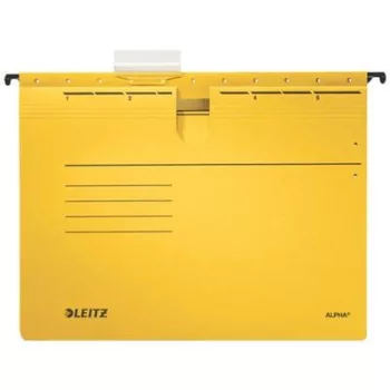   Függőmappa, gyorsfűzős, karton, A4, LEITZ "Alpha", sárga 25 db