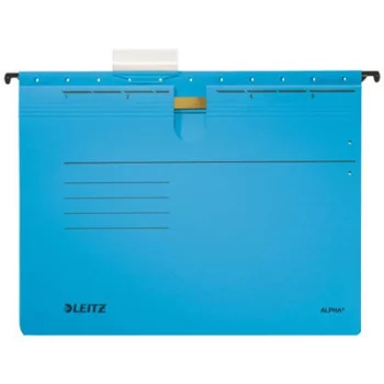   Függőmappa, gyorsfűzős, karton, A4, LEITZ "Alpha", kék 25 db