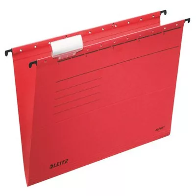 Függőmappa, karton, A4, LEITZ "Alpha Standard", piros 25 db