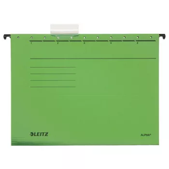   Függőmappa, karton, A4, LEITZ "Alpha Standard", zöld 25 db