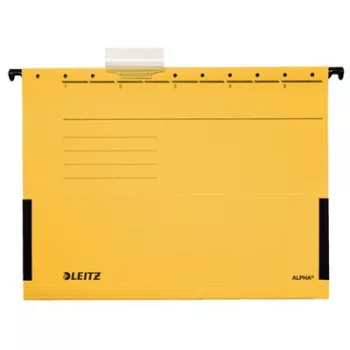   Függőmappa, oldalvédelemmel, karton, A4, LEITZ "Alpha", sárga 25 db