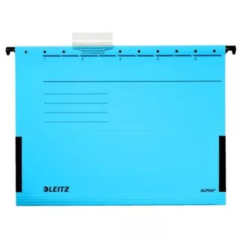   Függőmappa, oldalvédelemmel, karton, A4, LEITZ "Alpha", kék 25 db