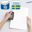 Lyukasztó, kétlyukú, 10 lap, RAPID "FC10 Fashion", fekete 1 db