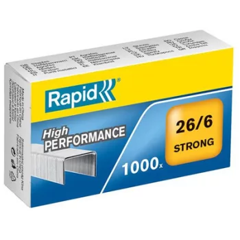   Tűzőkapocs, 26/6, horganyzott, RAPID "Strong" 1000 db