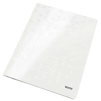   Gyorsfűző, laminált karton, A4, LEITZ "Wow", fehér