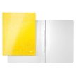 Gyorsfűző, laminált karton, A4, LEITZ "Wow", sárga