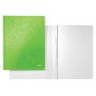 Gyorsfűző, laminált karton, A4, LEITZ "Wow", zöld