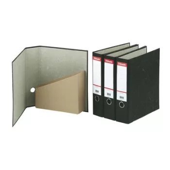   Iratrendező és iratpapucs egyben, 75 mm, A4, karton, márványos, ESSELTE, fekete 1 db