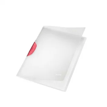   Gyorsfűző, klipes, PP, A4, LEITZ "ColorClip Magic", piros 1 db
