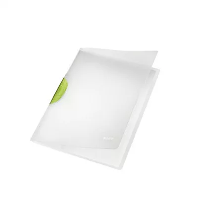 Gyorsfűző, klipes, PP, A4, LEITZ "ColorClip Magic", zöld 1 db
