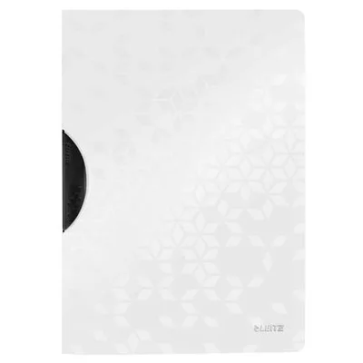 Gyorsfűző, klipes, PP, A4, LEITZ "Wow ColorClip", fehér 1 db