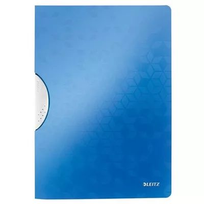 Gyorsfűző, klipes, PP, A4, LEITZ "Wow ColorClip" kék 1 db