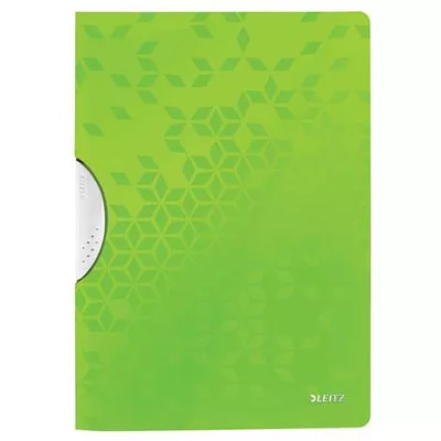 Gyorsfűző, klipes, PP, A4, LEITZ "Wow ColorClip", zöld 1 db