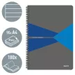 Spirálfüzet, A4, vonalas, 90 lap, PP borító, LEITZ "Office", szürke-kék 1 db