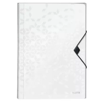   Harmonikamappa, A4, PP, 6 rekeszes, LEITZ "Wow", fehér