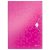 Gumis mappa, PP, A4, LEITZ "Wow", rózsaszín