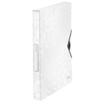   Gumis mappa, 30 mm, PP, A4, LEITZ "Wow Jumbo", fehér