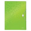 Gumis mappa, 30 mm, PP, A4, LEITZ "Wow Jumbo", zöld