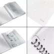 Spirálfüzet, A4, kockás, 80 lap, LEITZ "Wow", fehér 1 db