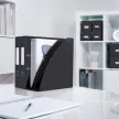 Spirálfüzet, A4, kockás, 80 lap, LEITZ "Wow", fekete 1 db