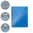 Spirálfüzet, A5, vonalas, 80 lap, LEITZ "Wow", kék