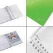 Spirálfüzet, A5, vonalas, 80 lap, LEITZ "Wow", zöld