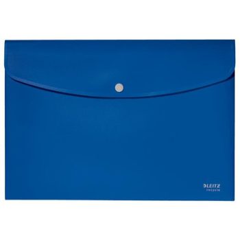   Irattartó tasak, A4, PP, patentos, LEITZ "Recycle", kék