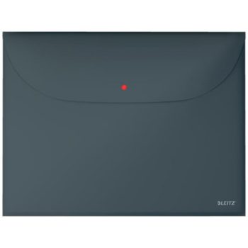   Irattartó tasak, 2 zsebes, A4, PP, pantentos, LEITZ "Cosy", bársonyszürke