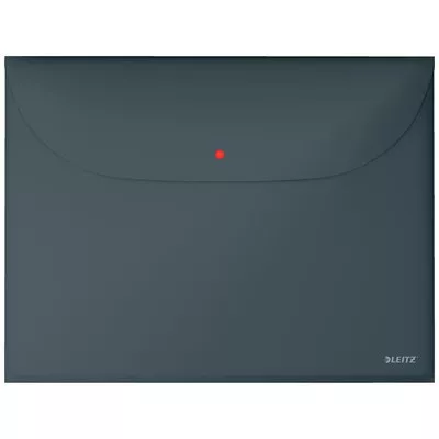 Irattartó tasak, 2 zsebes, A4, PP, pantentos, LEITZ "Cosy", bársonyszürke 3 db