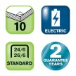 Tűzőgép, elektromos, 24/6, 26/6, 10 lap, RAPID "Fixativ 10BX", kék 1 db