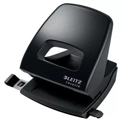Lyukasztó, kétlyukú, 30 lap, LEITZ "Recycle NeXXt", fekete 1 db