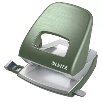   Lyukasztó, kétlyukú, 30 lap, fém, LEITZ "Nexxt Style, olajfazöld 1 db
