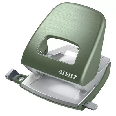Lyukasztó, kétlyukú, 30 lap, fém, LEITZ "Nexxt Style, olajfazöld 1 db